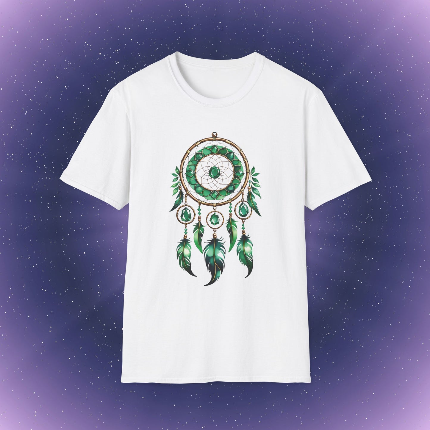 Camiseta con atrapasueños de piedra natal esmeralda de Tauro