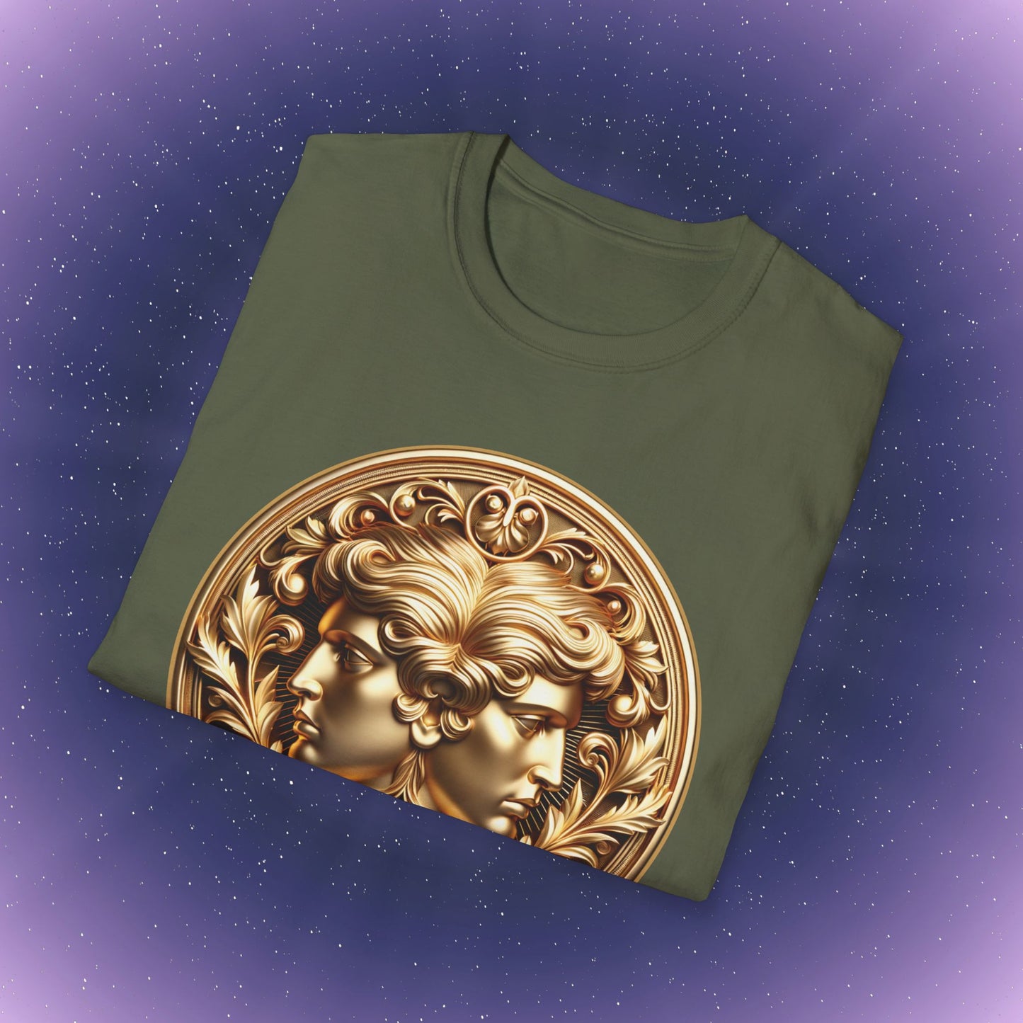 Gemini Gold Zodiac Sign T-Shirt