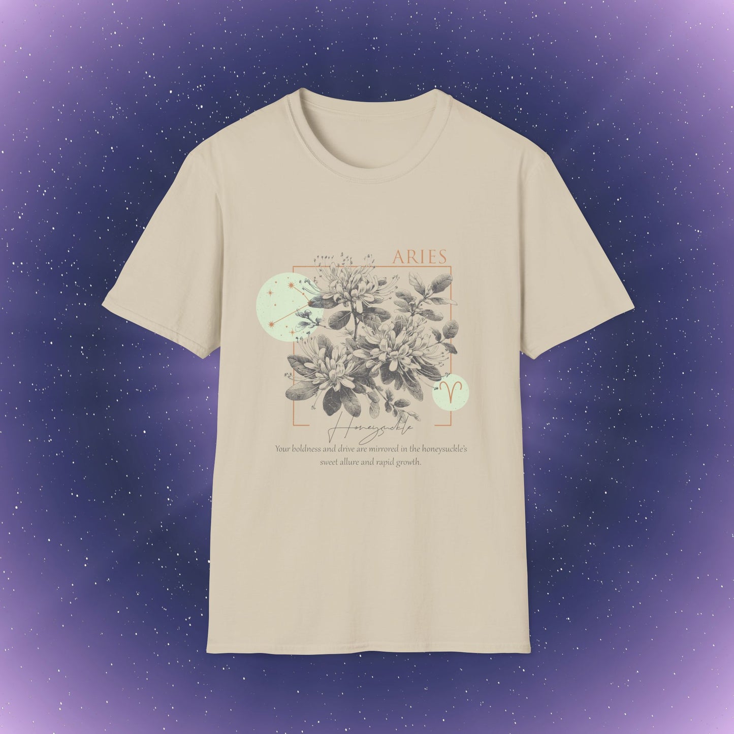 Camiseta con la flor del nacimiento del zodiaco Aries
