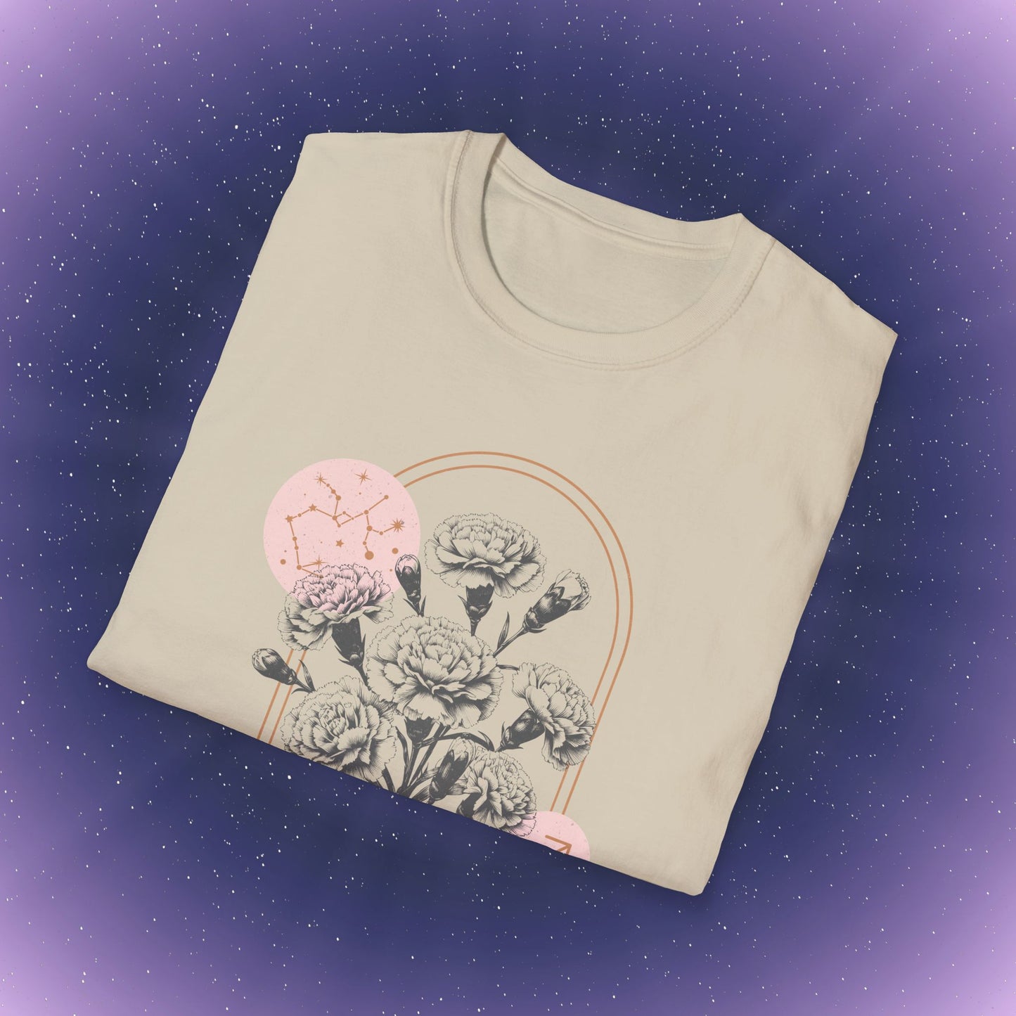 Camiseta con la flor de nacimiento del zodiaco Sagitario