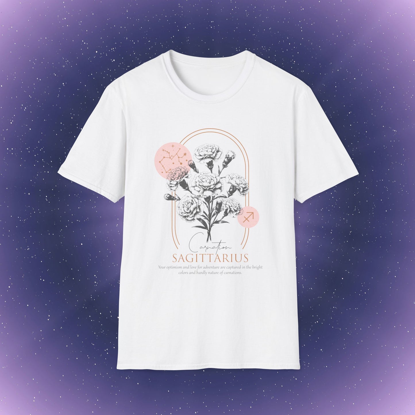 Camiseta con la flor de nacimiento del zodiaco Sagitario