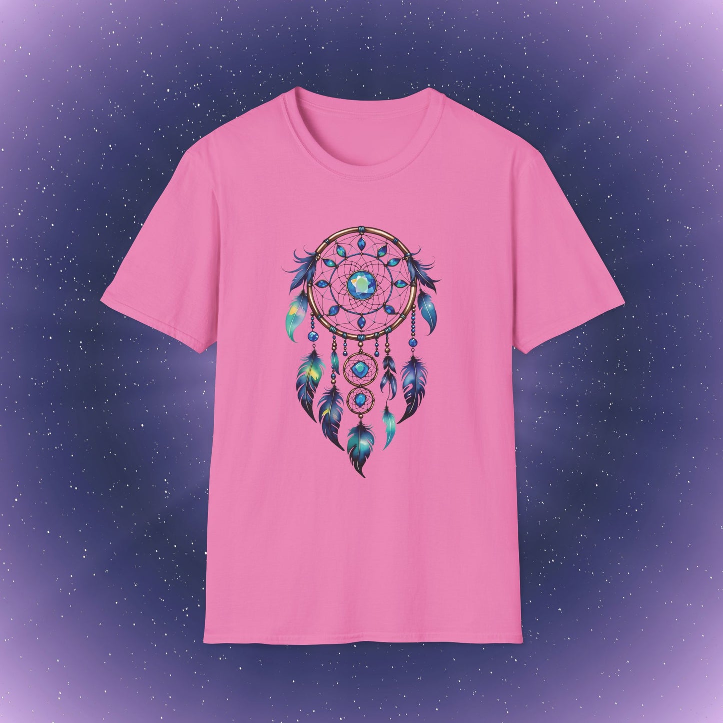 Camiseta con atrapasueños de piedra natal de ópalo de Libra
