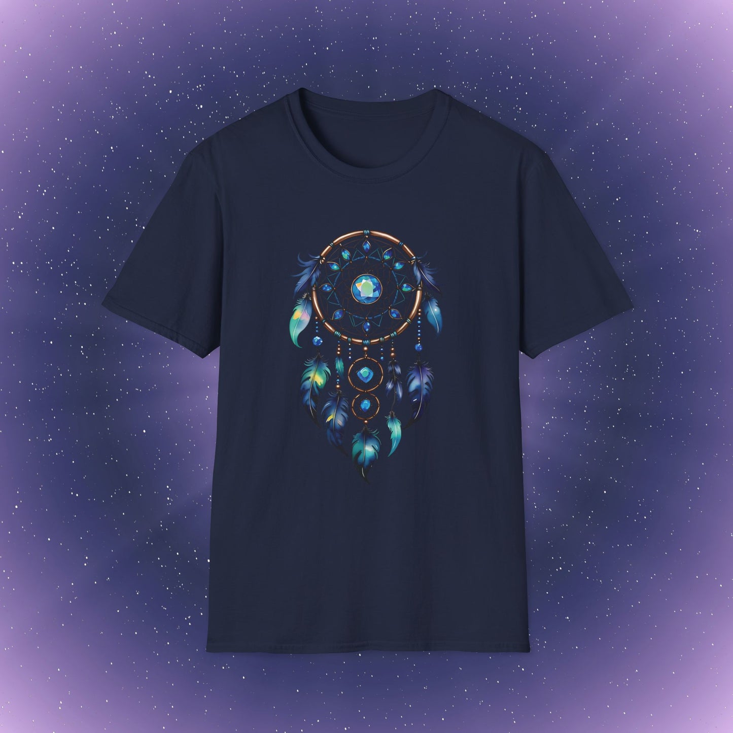 Camiseta con atrapasueños de piedra natal de ópalo de Libra