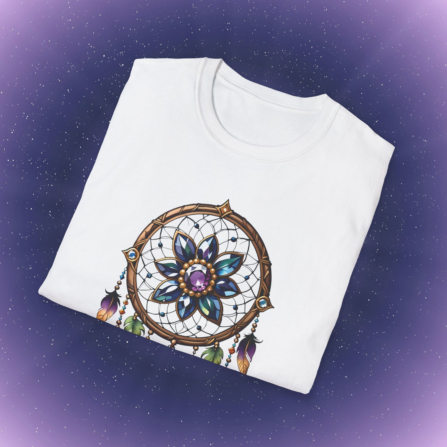 Camiseta con atrapasueños de piedra natal de alejandrita de Géminis