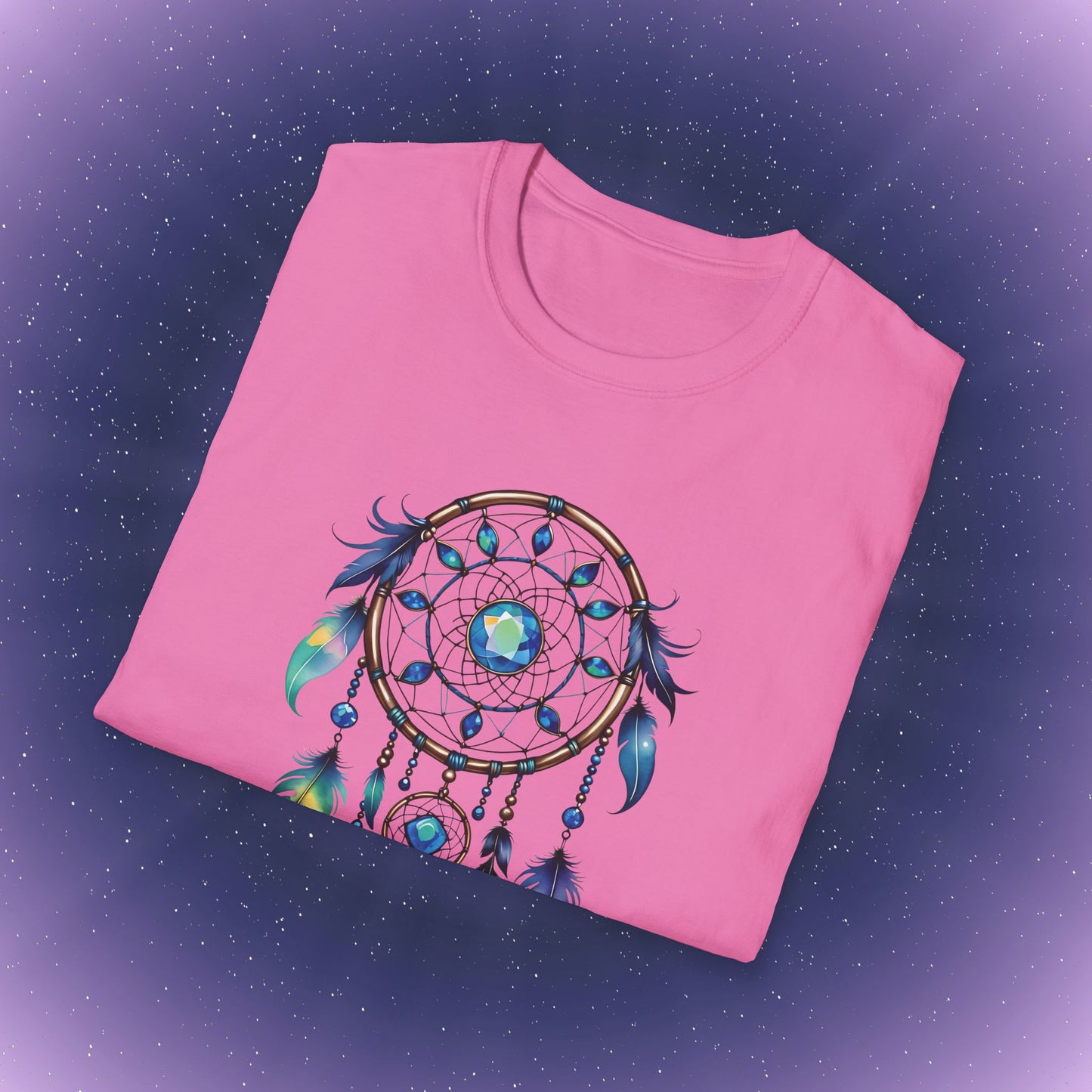 Camiseta con atrapasueños de piedra natal de ópalo de Libra