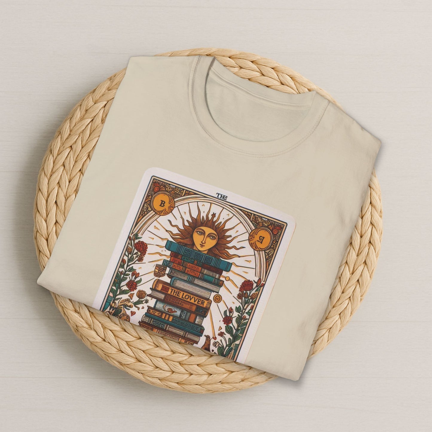 Camiseta de la carta del Tarot del amante de los libros