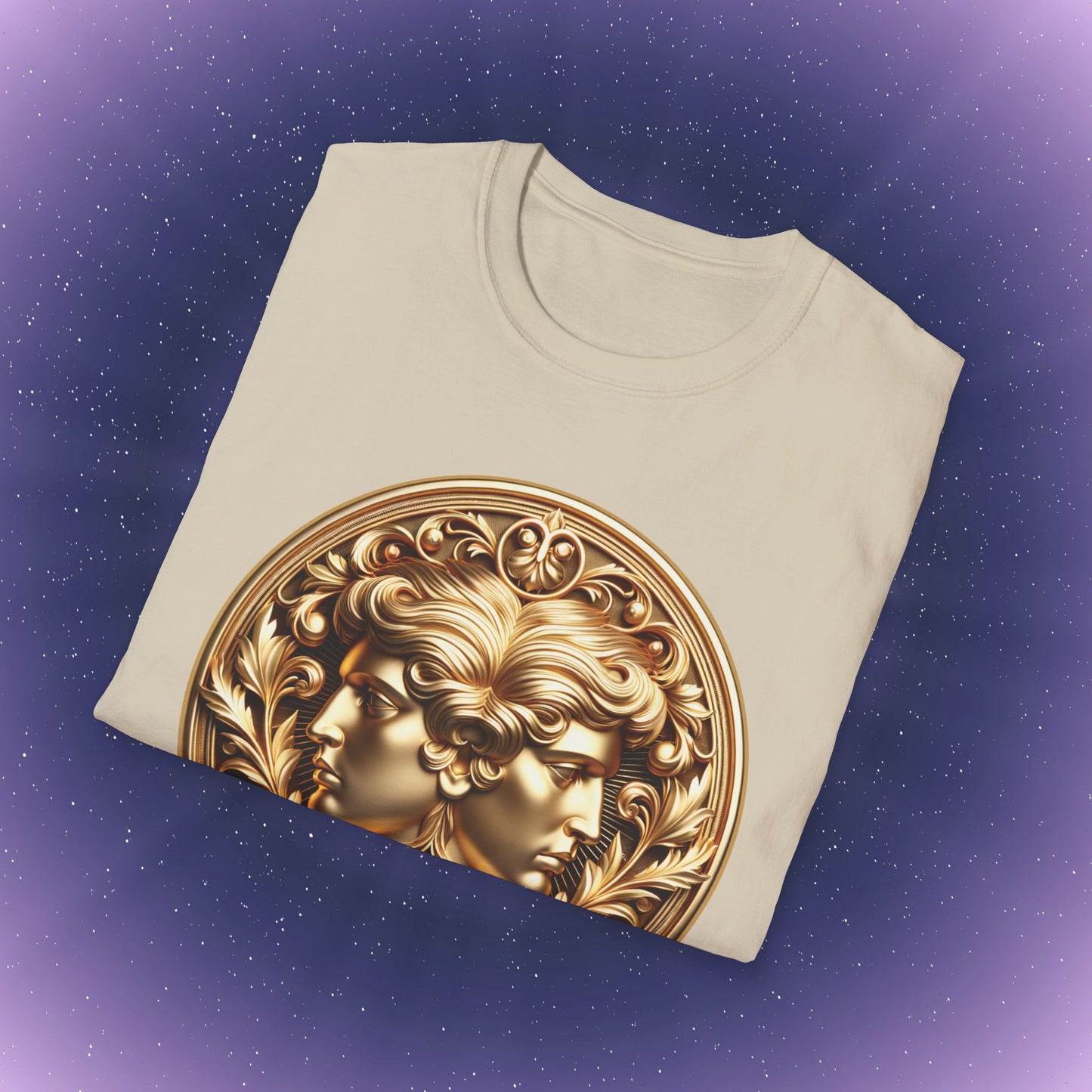 Gemini Gold Zodiac Sign T-Shirt