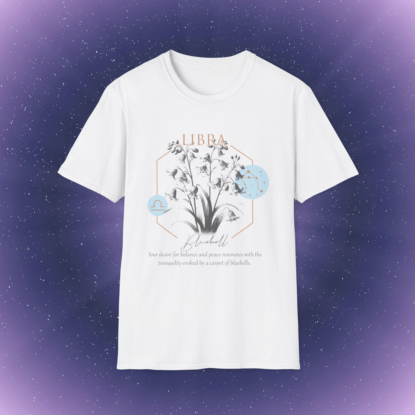 Camiseta con la flor de nacimiento del signo zodiacal Libra