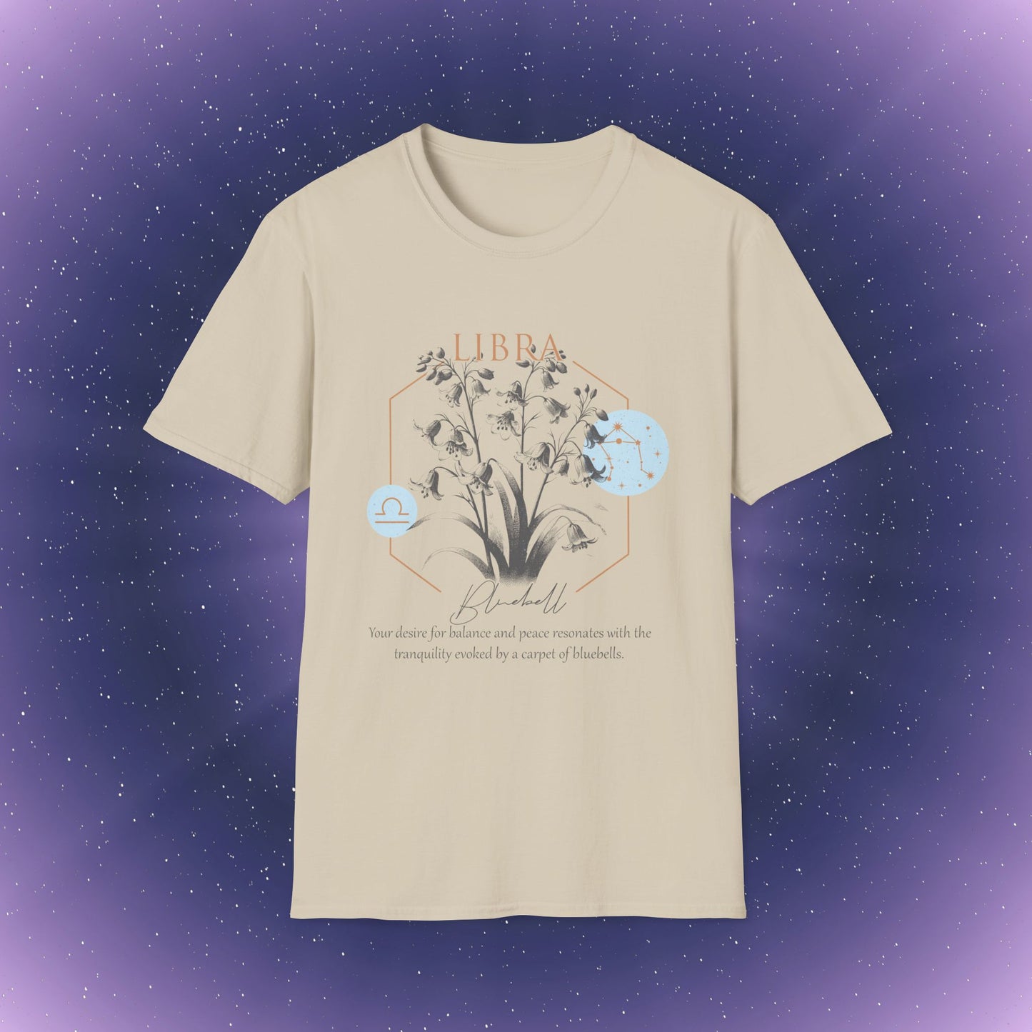 Camiseta con la flor de nacimiento del signo zodiacal Libra