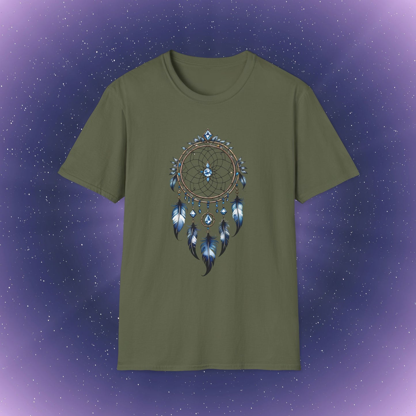 Camiseta con atrapasueños de piedra natal de diamante de Aries