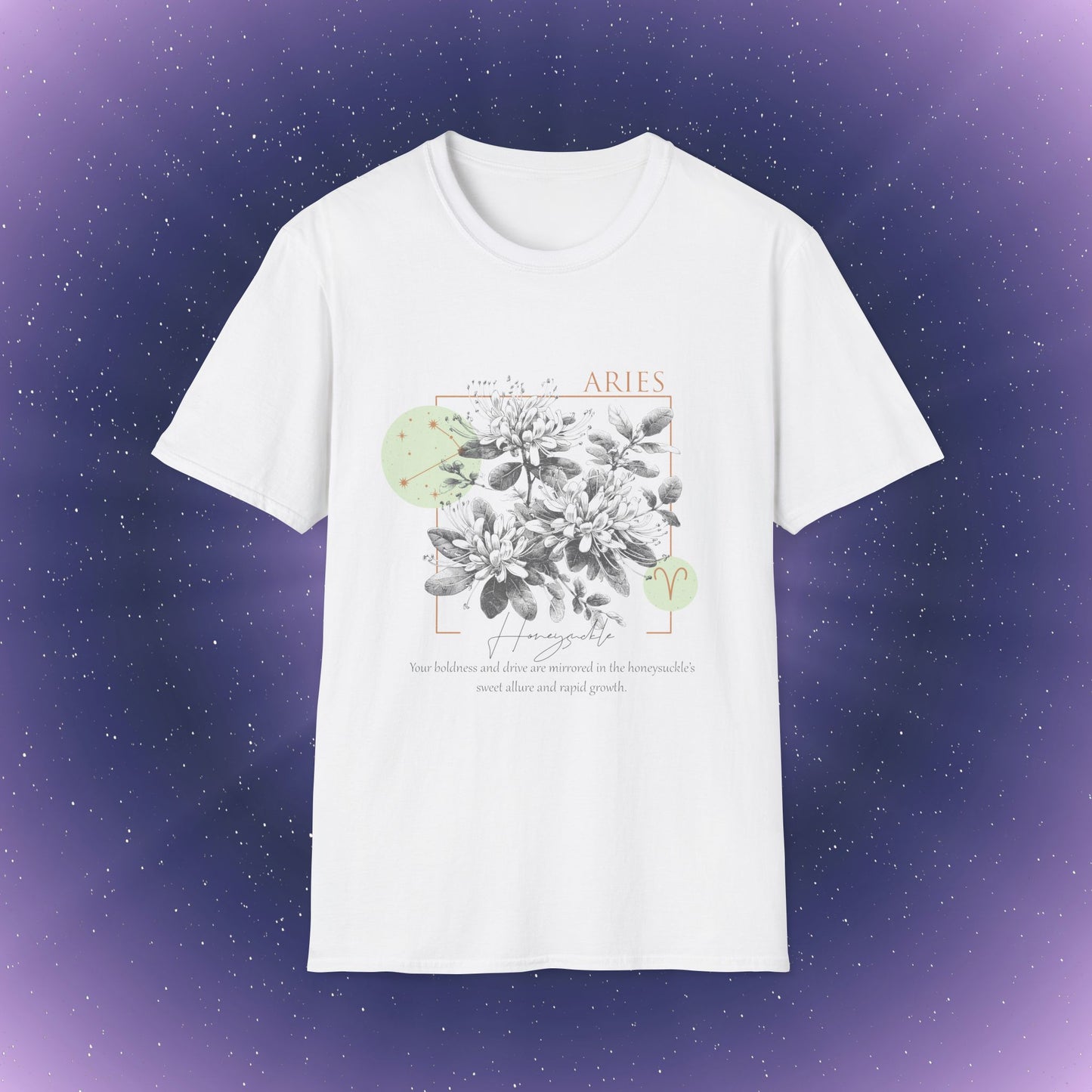 Camiseta con la flor del nacimiento del zodiaco Aries