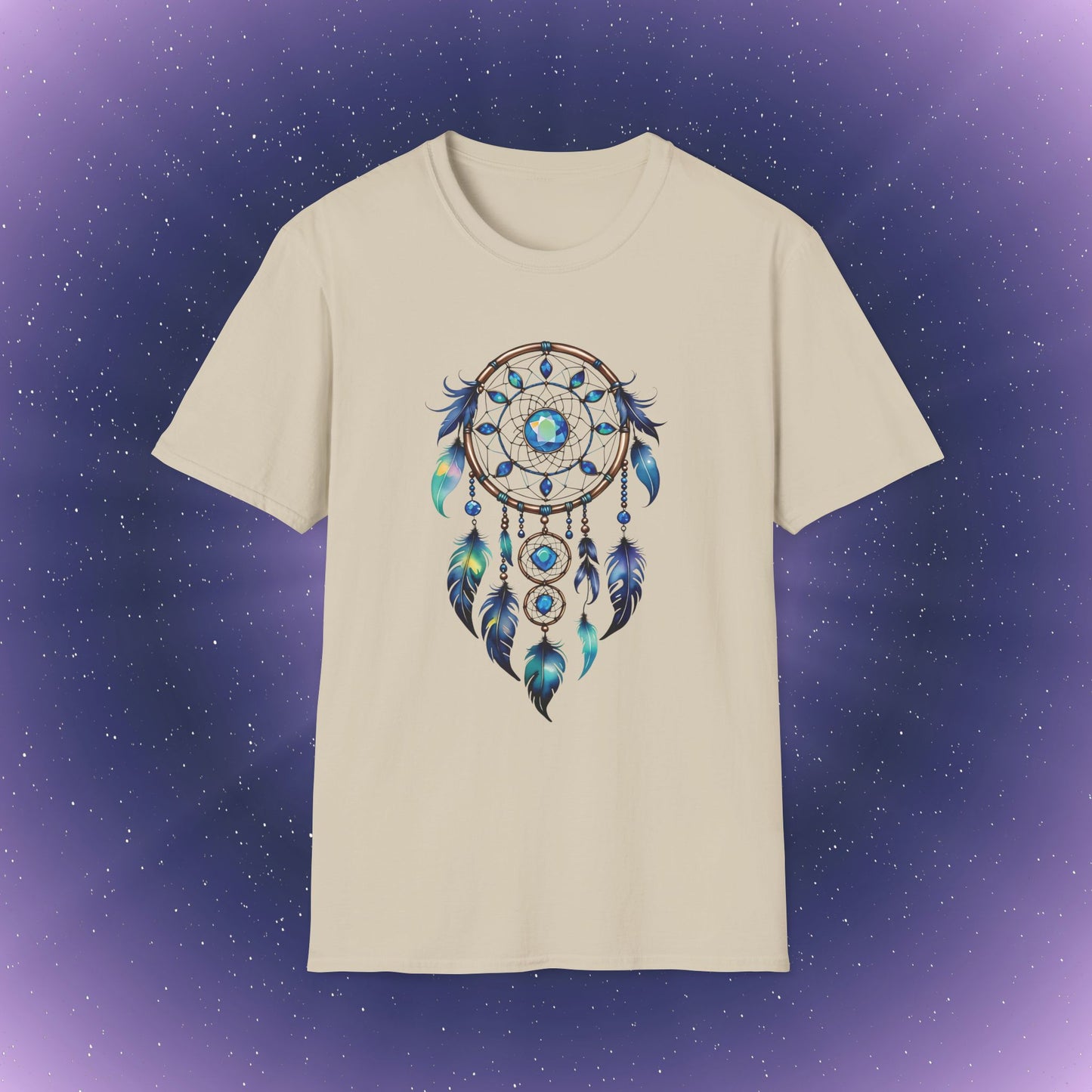 Camiseta con atrapasueños de piedra natal de ópalo de Libra