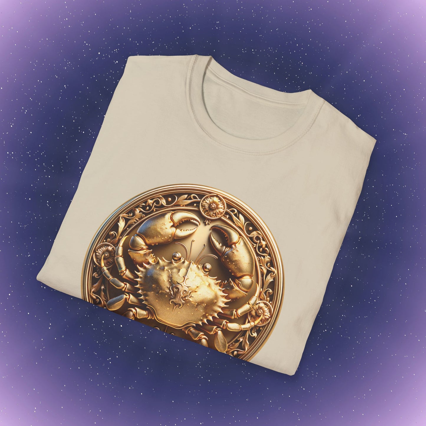 Cancer Gold Zodiac Sign T-Shirt