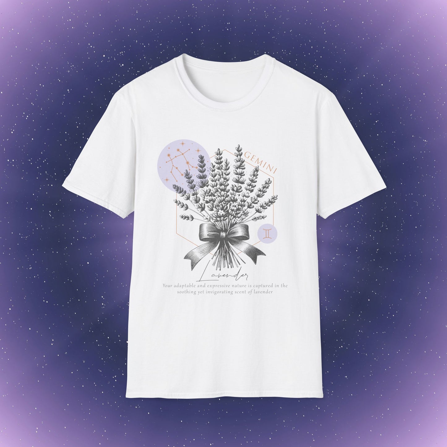 Camiseta con la flor de nacimiento del zodiaco Géminis