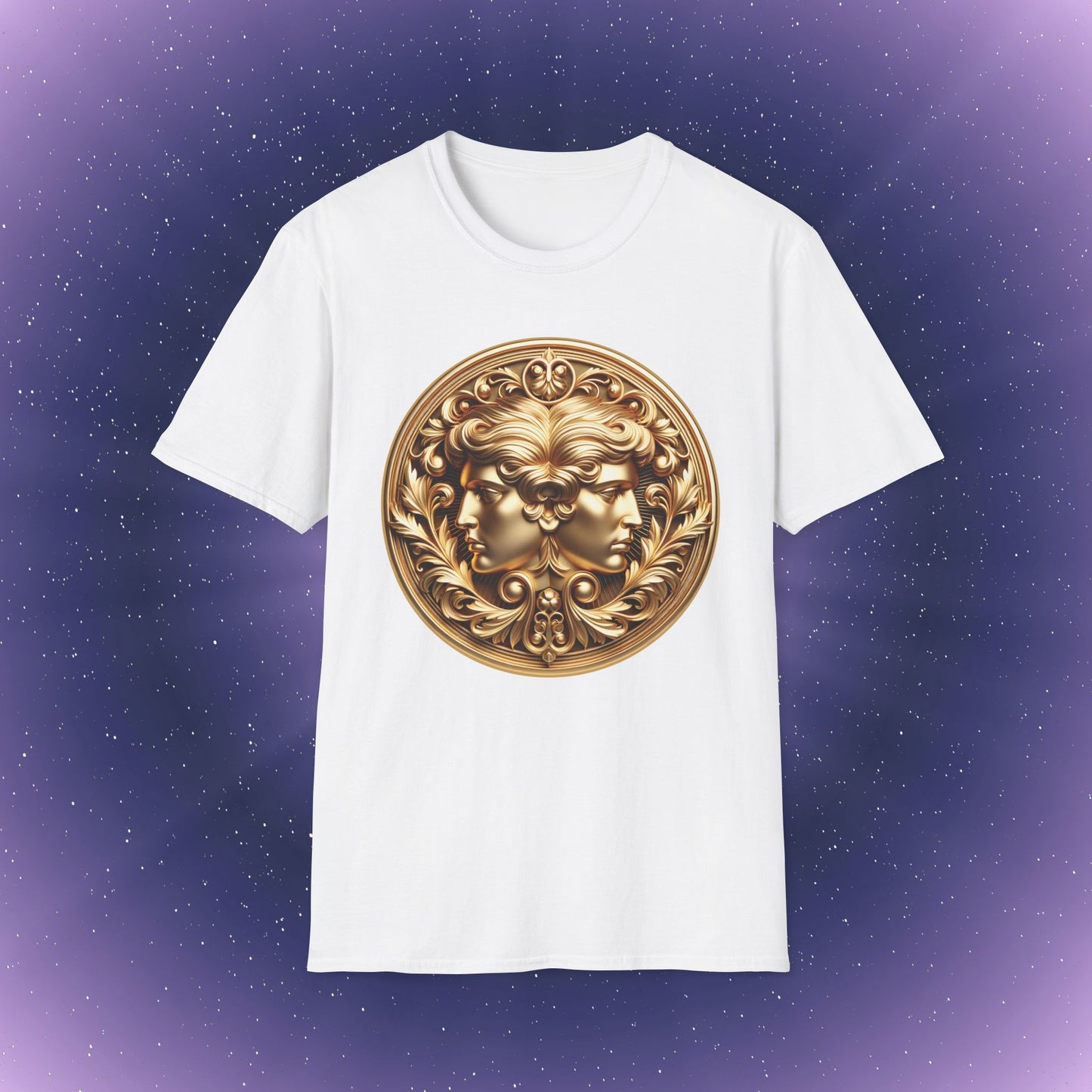 Gemini Gold Zodiac Sign T-Shirt