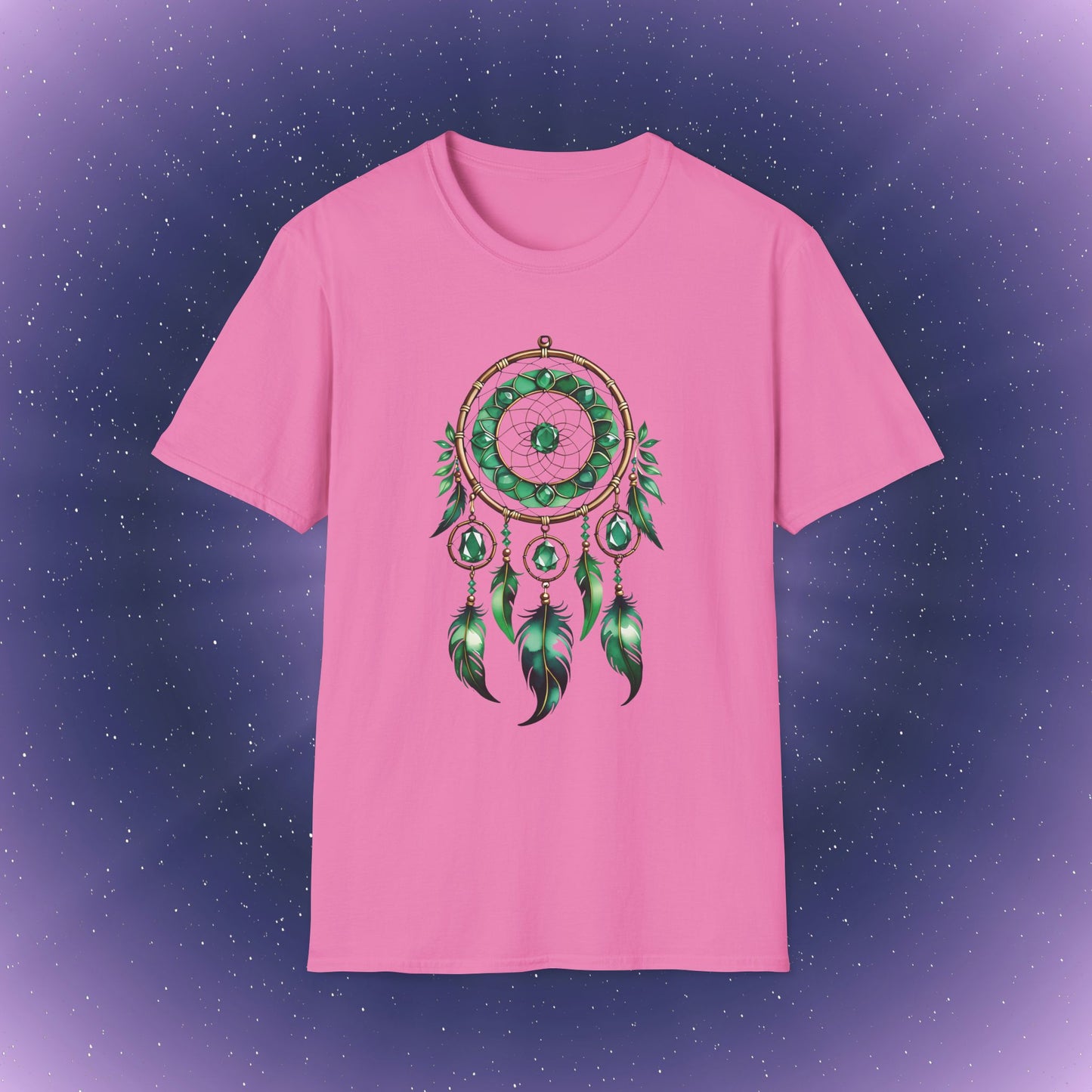 Camiseta con atrapasueños de piedra natal esmeralda de Tauro