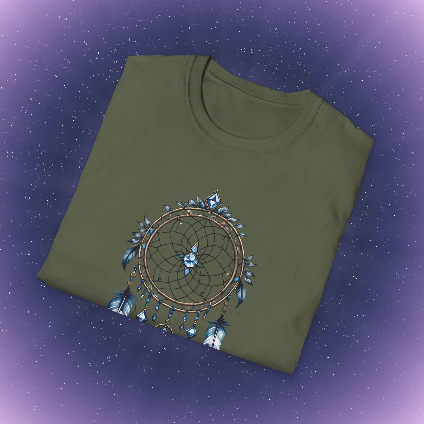 Camiseta con atrapasueños de piedra natal de diamante de Aries