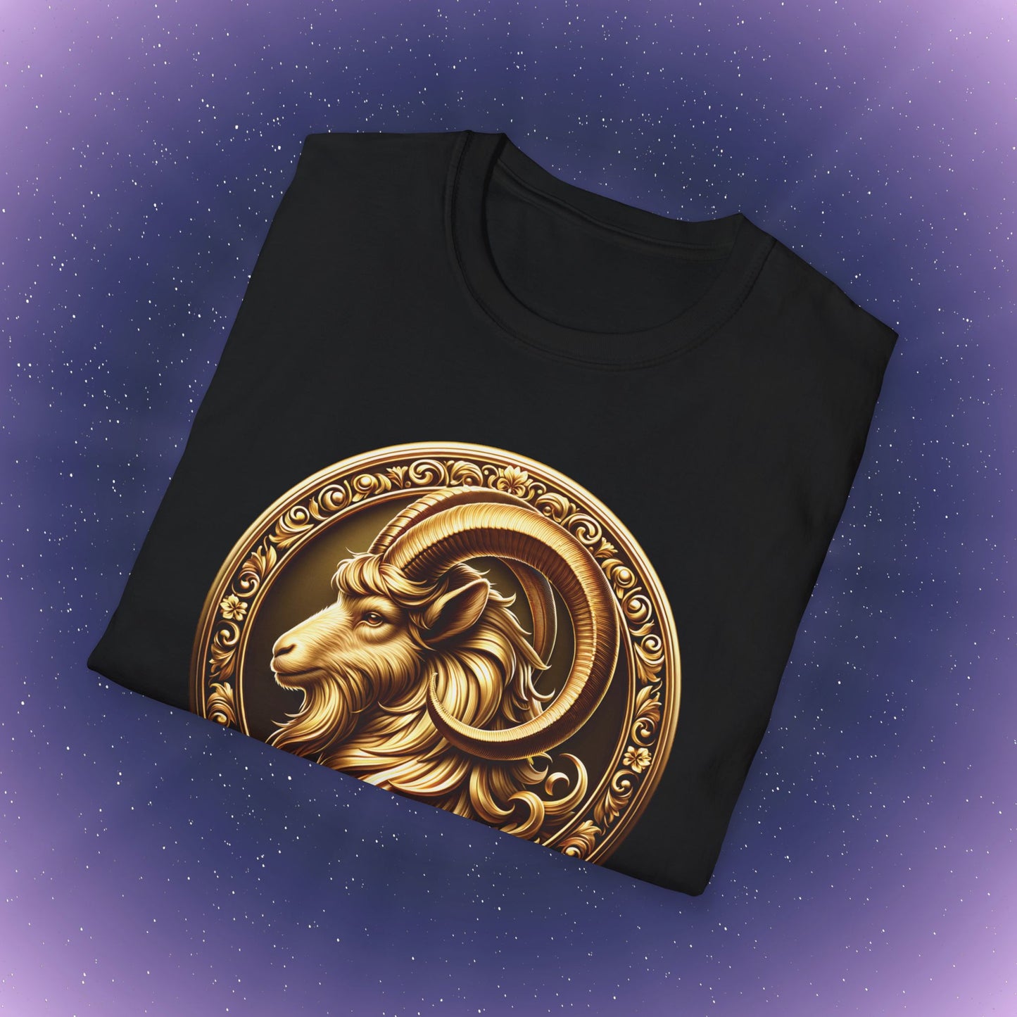 Capricorn Gold Zodiac Sign T-Shirt