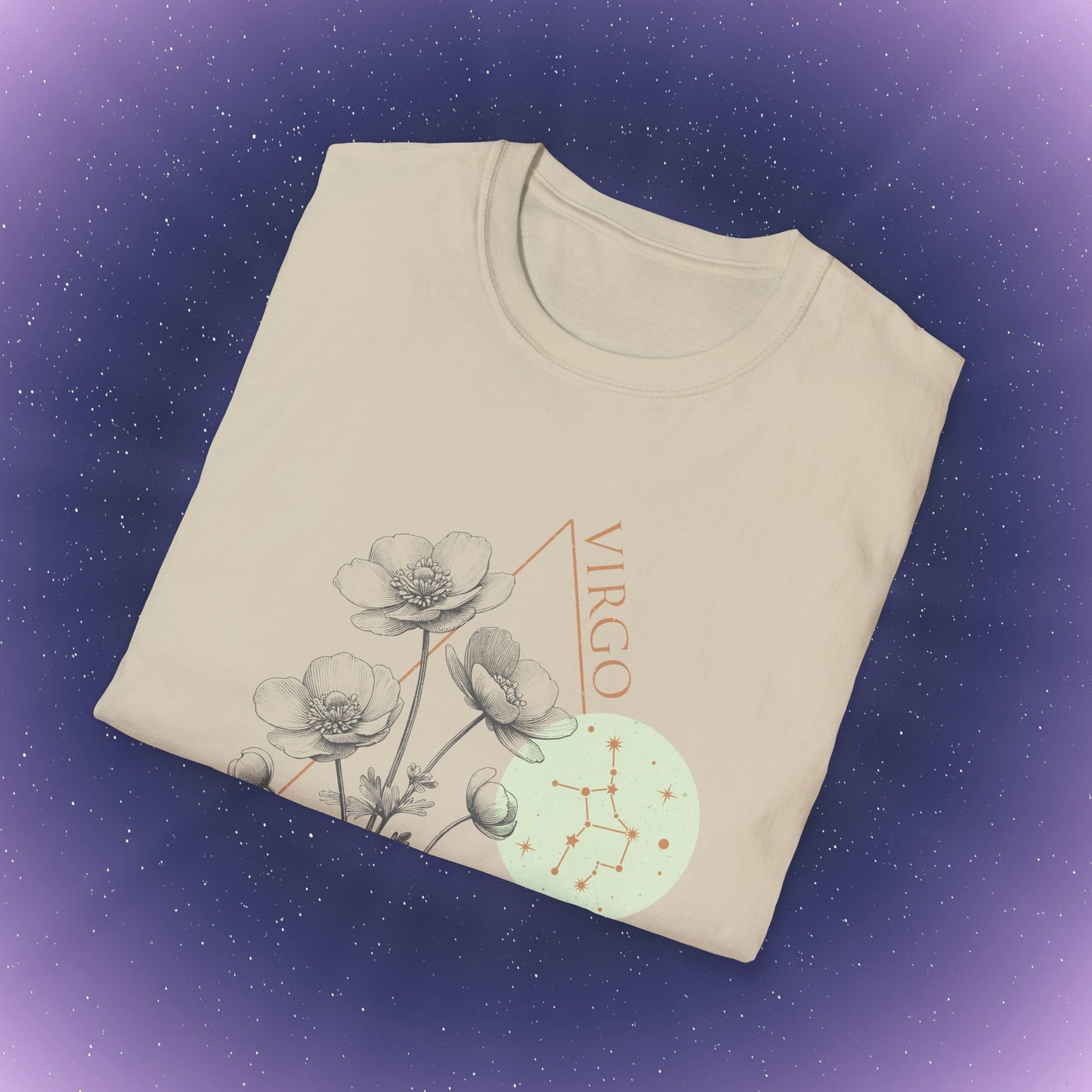 Camiseta con la flor de nacimiento del zodiaco Virgo