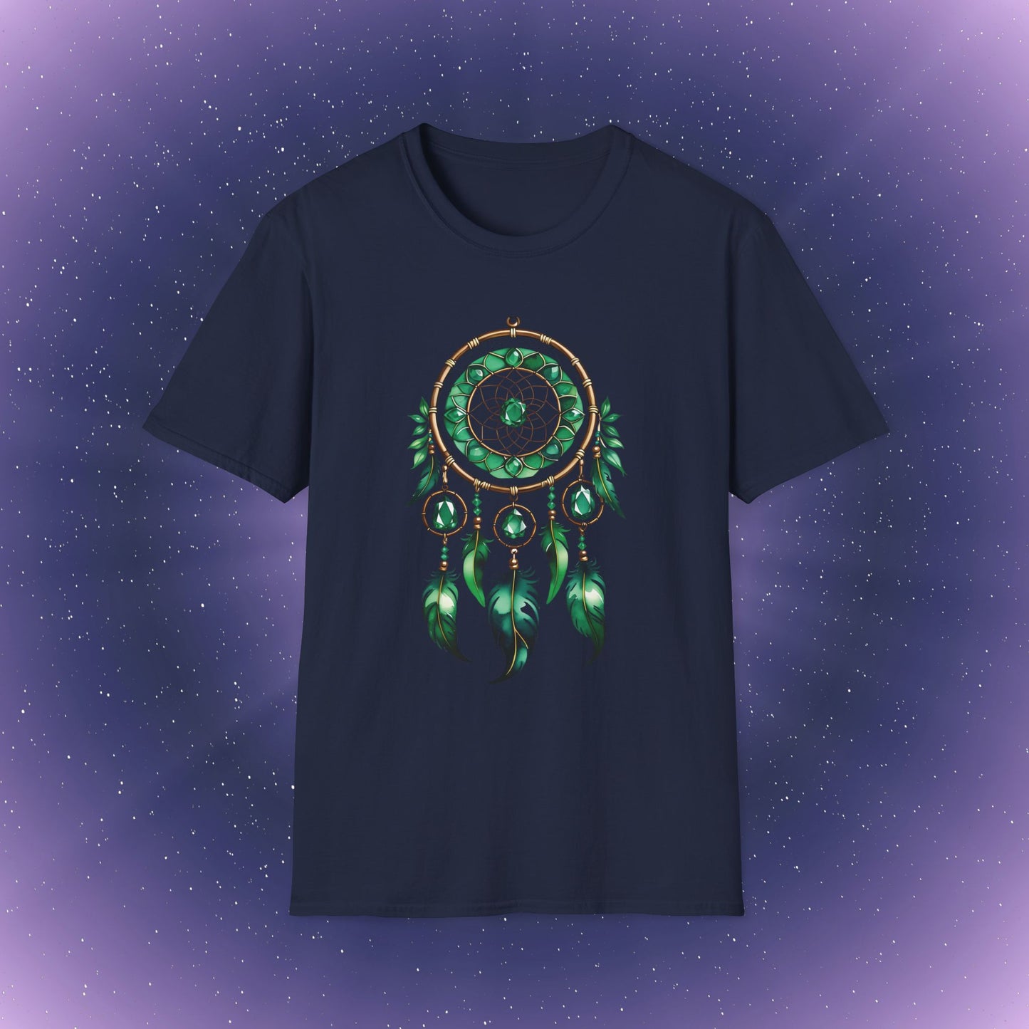 Camiseta con atrapasueños de piedra natal esmeralda de Tauro