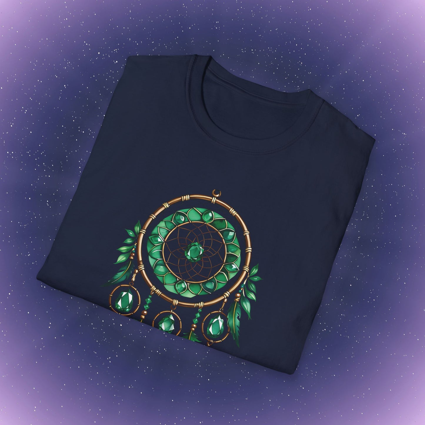 Camiseta con atrapasueños de piedra natal esmeralda de Tauro