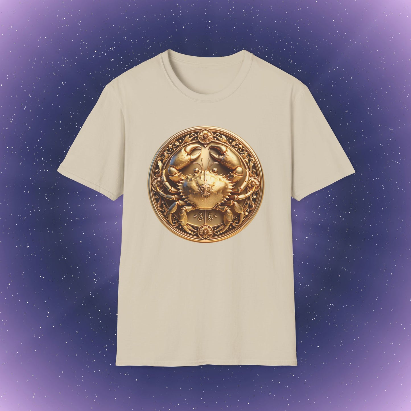 Cancer Gold Zodiac Sign T-Shirt