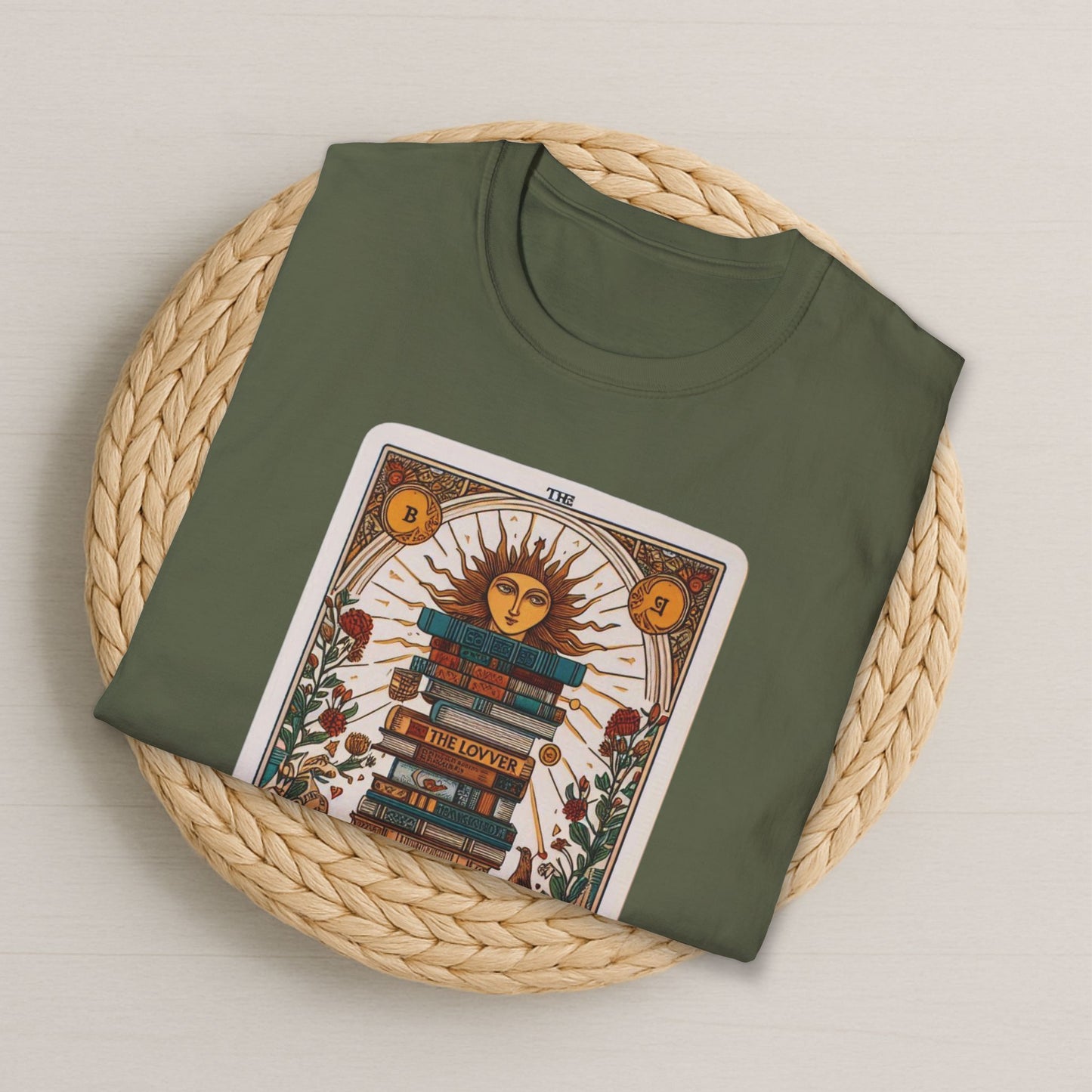 Camiseta de la carta del Tarot del amante de los libros