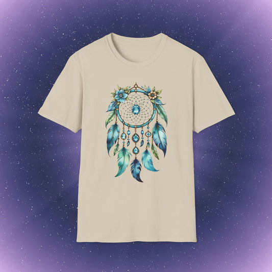 Pisces Aquamarine Birthstone Dreamcatcher T-Shirt