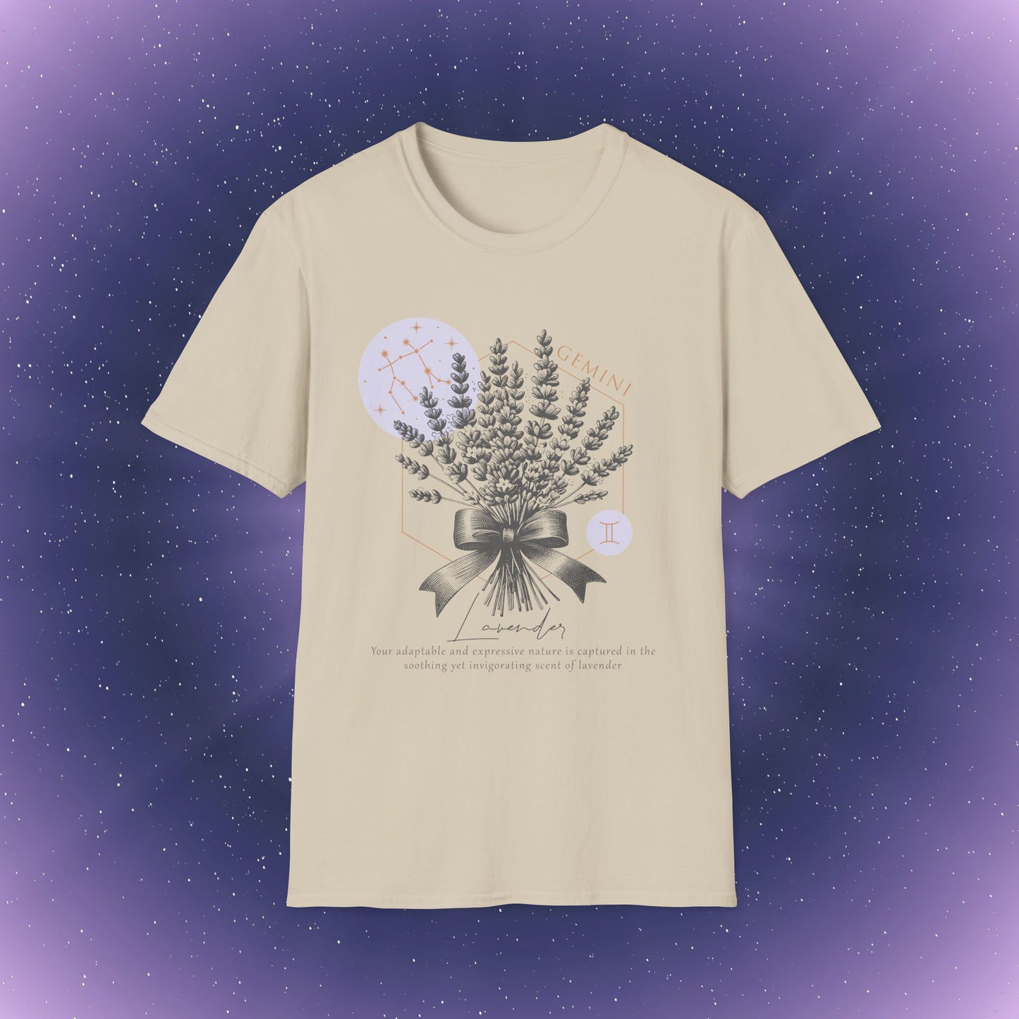 Camiseta con la flor de nacimiento del zodiaco Géminis