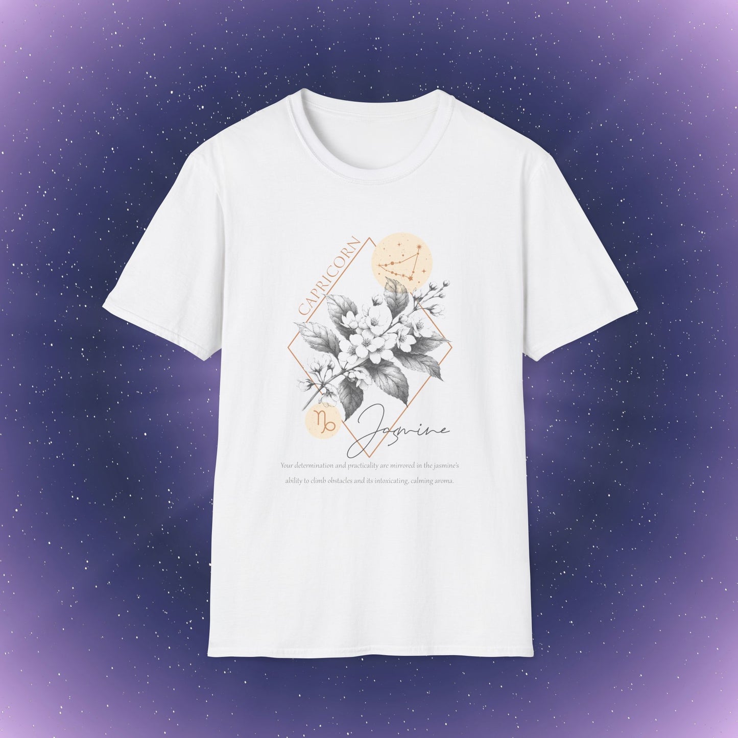 Camiseta con la flor de nacimiento del signo zodiacal Capricornio
