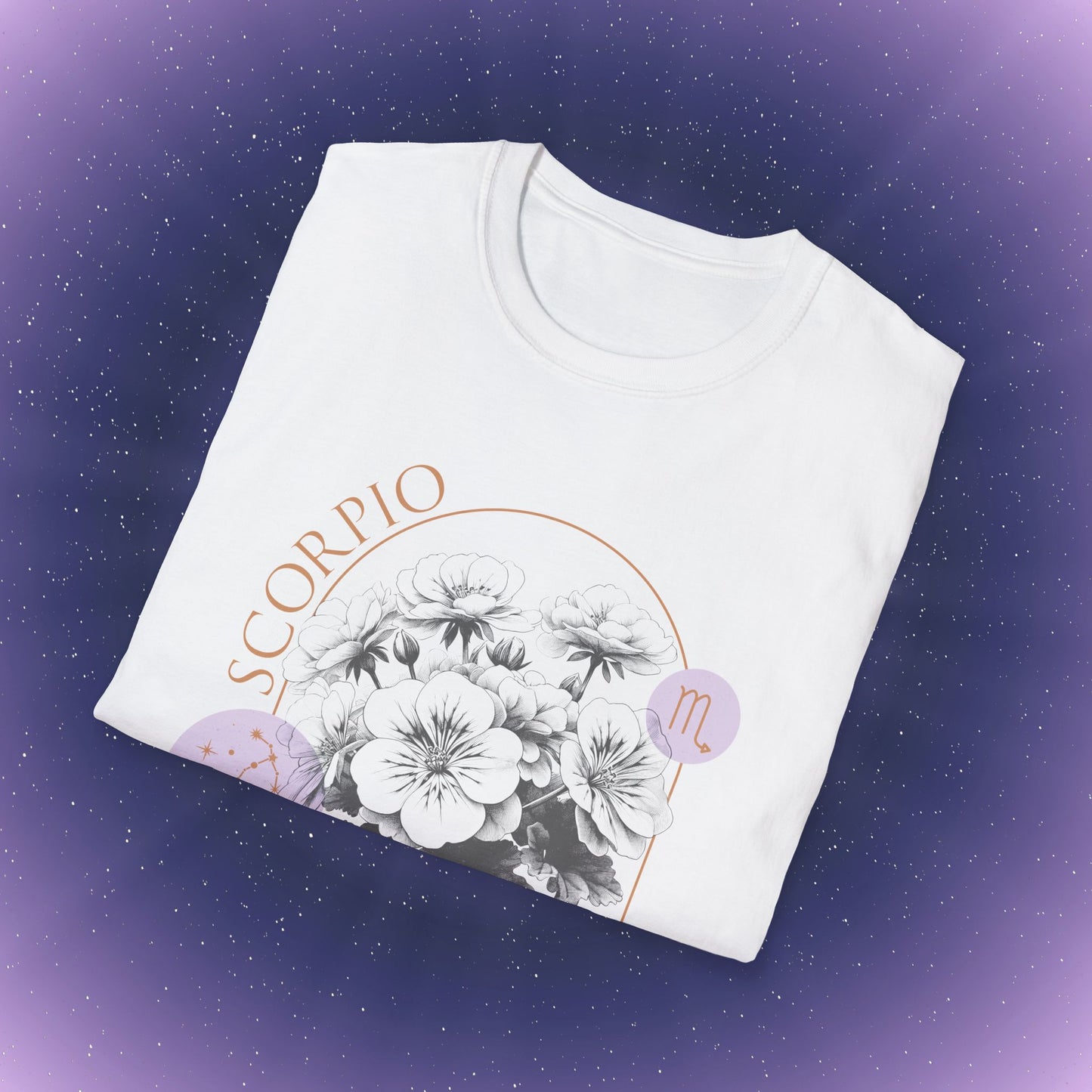 Camiseta con la flor de nacimiento del signo zodiacal Escorpio