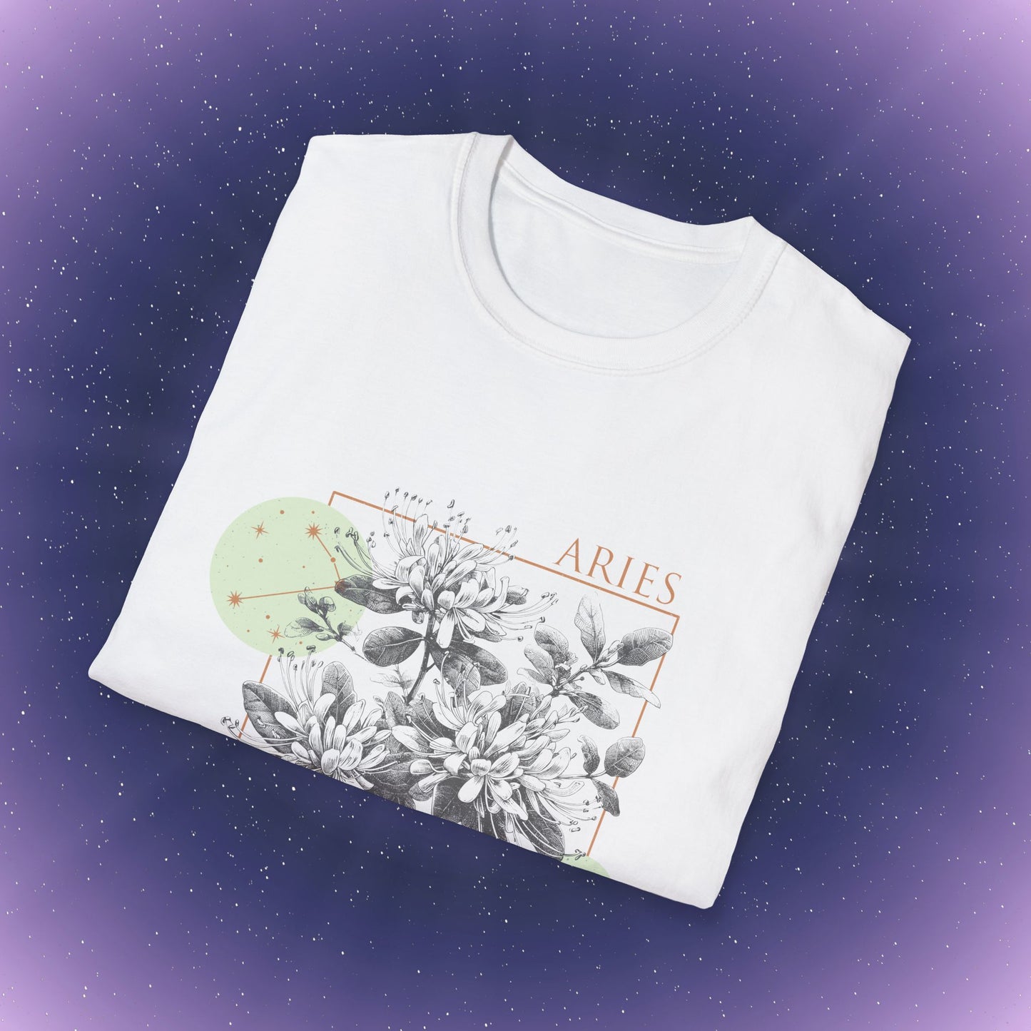 Camiseta con la flor del nacimiento del zodiaco Aries