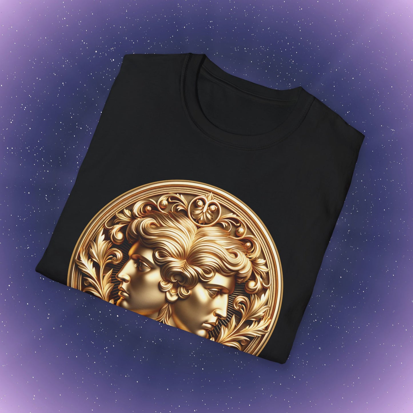 Gemini Gold Zodiac Sign T-Shirt