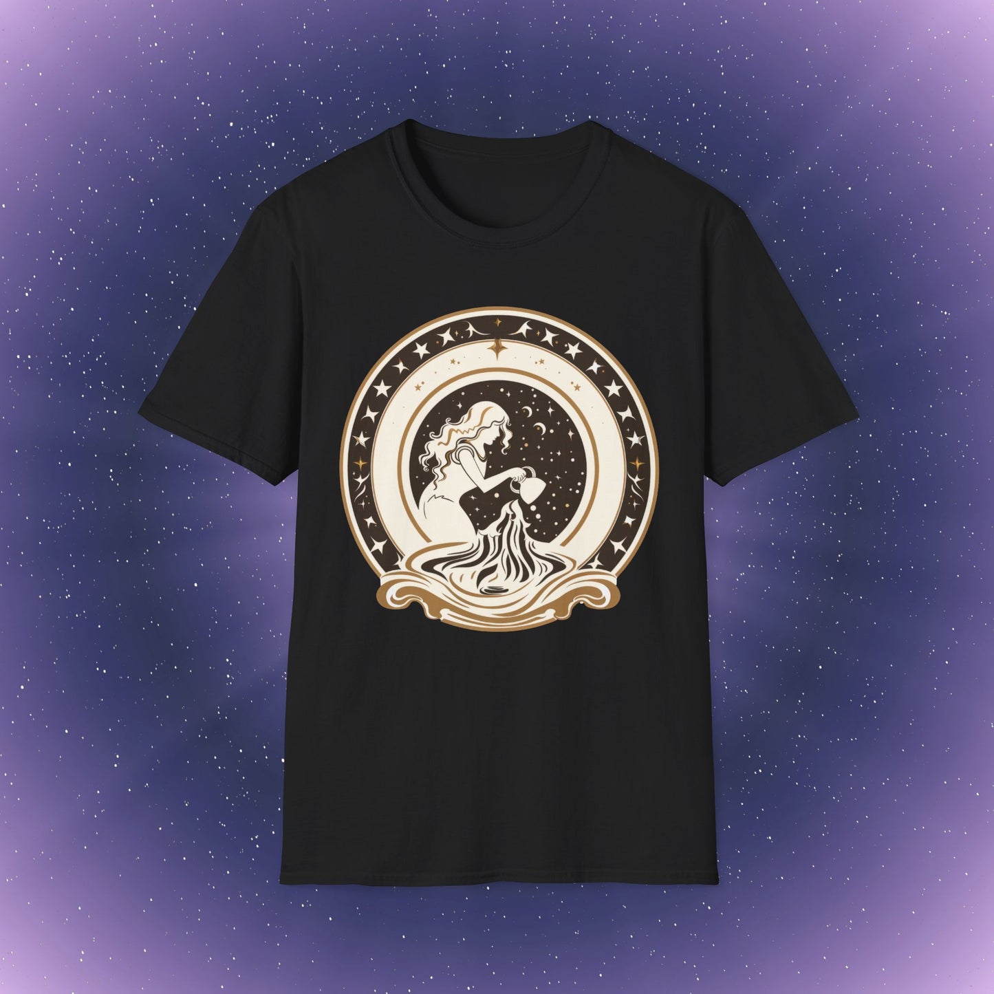 Camiseta bohemia del signo zodiacal Acuario