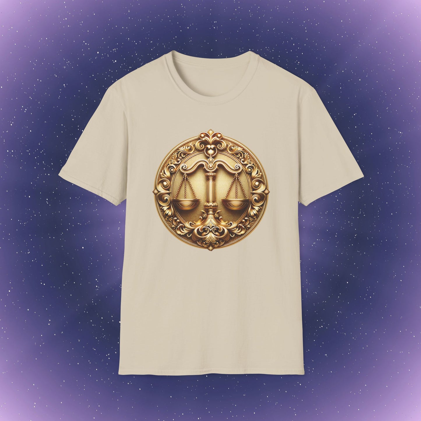 Libra Gold Zodiac Sign T-Shirt