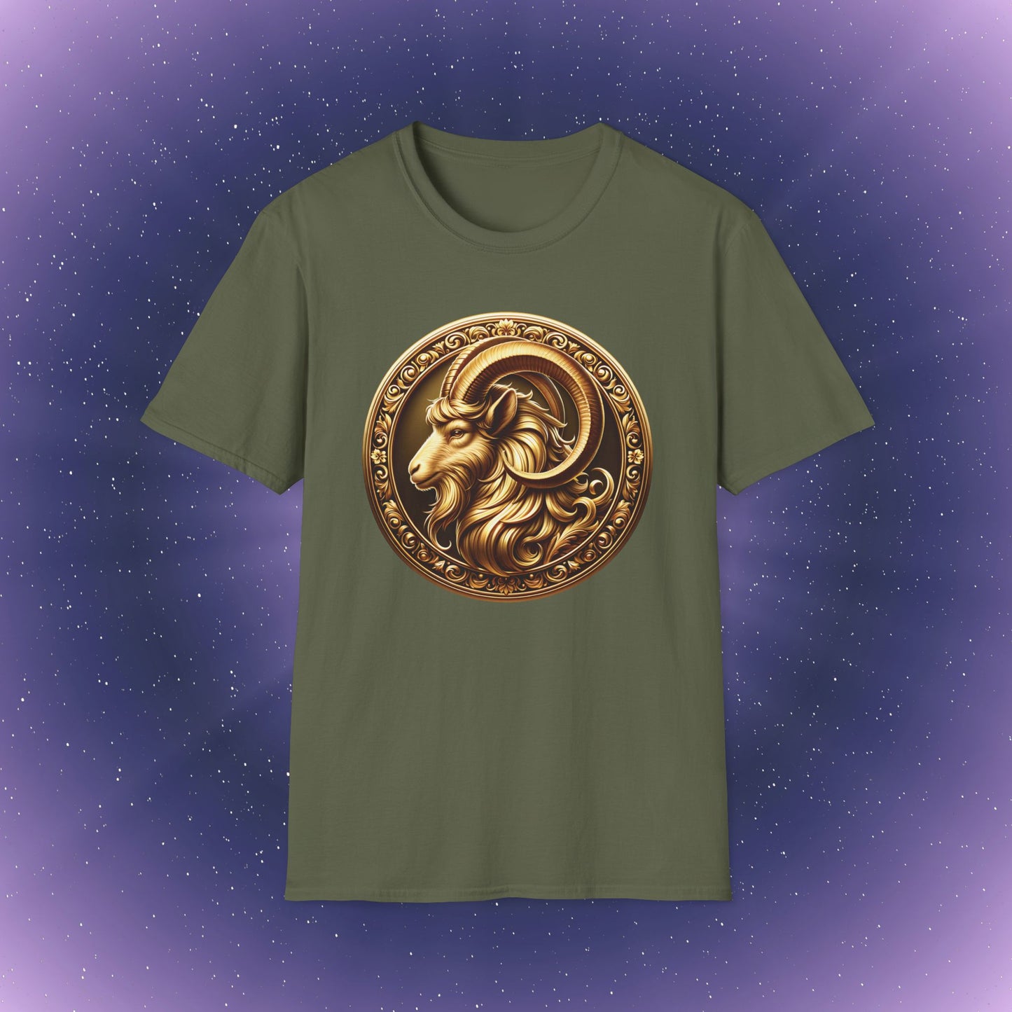 Capricorn Gold Zodiac Sign T-Shirt