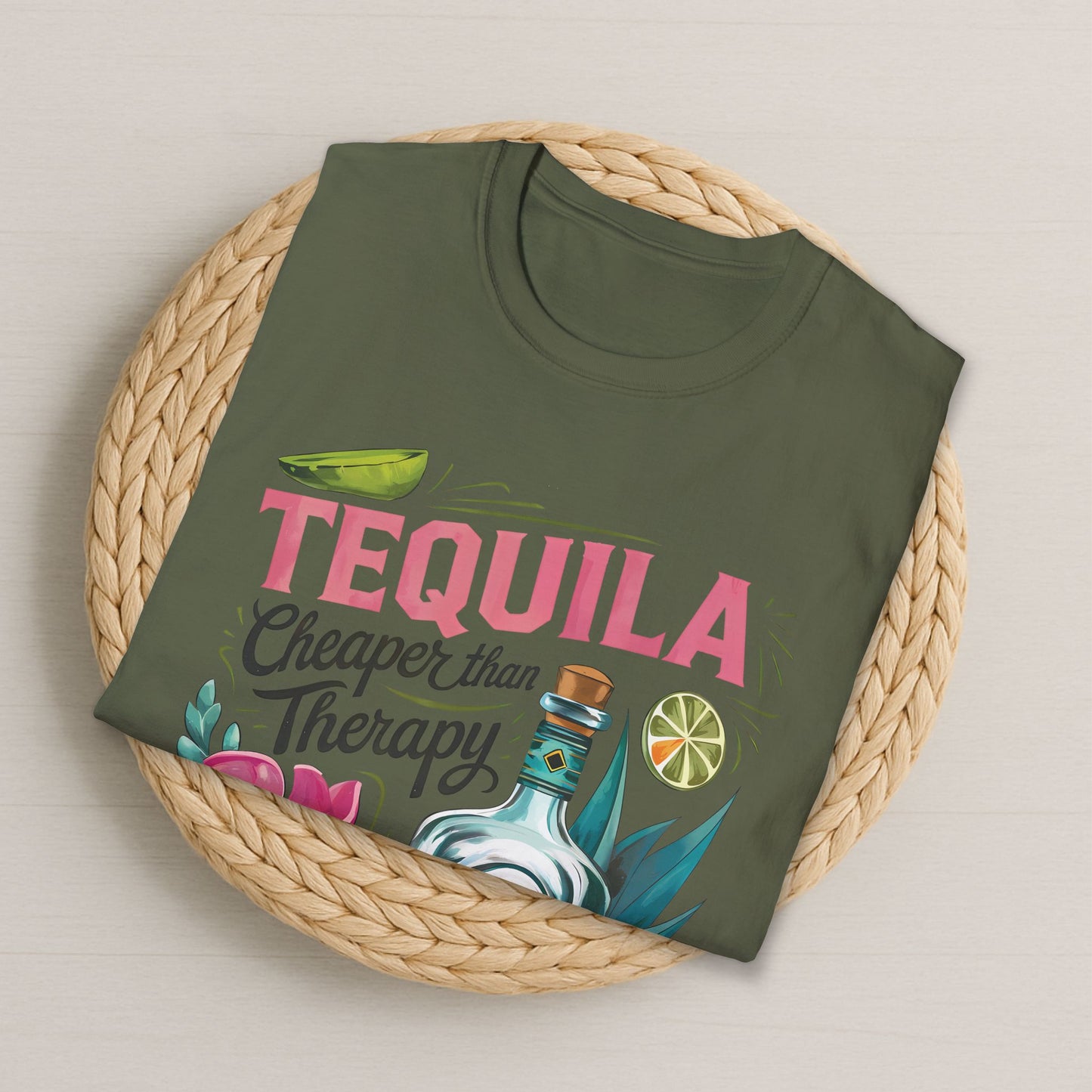 Tequila Cheaper Than Therapy - Graphic Summer Tee