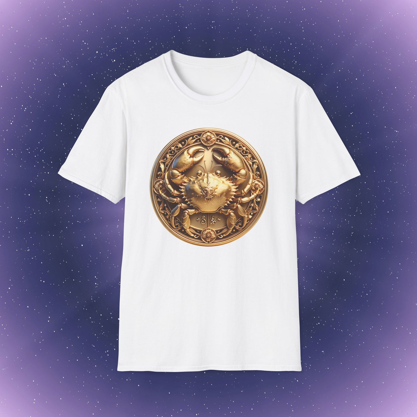 Cancer Gold Zodiac Sign T-Shirt
