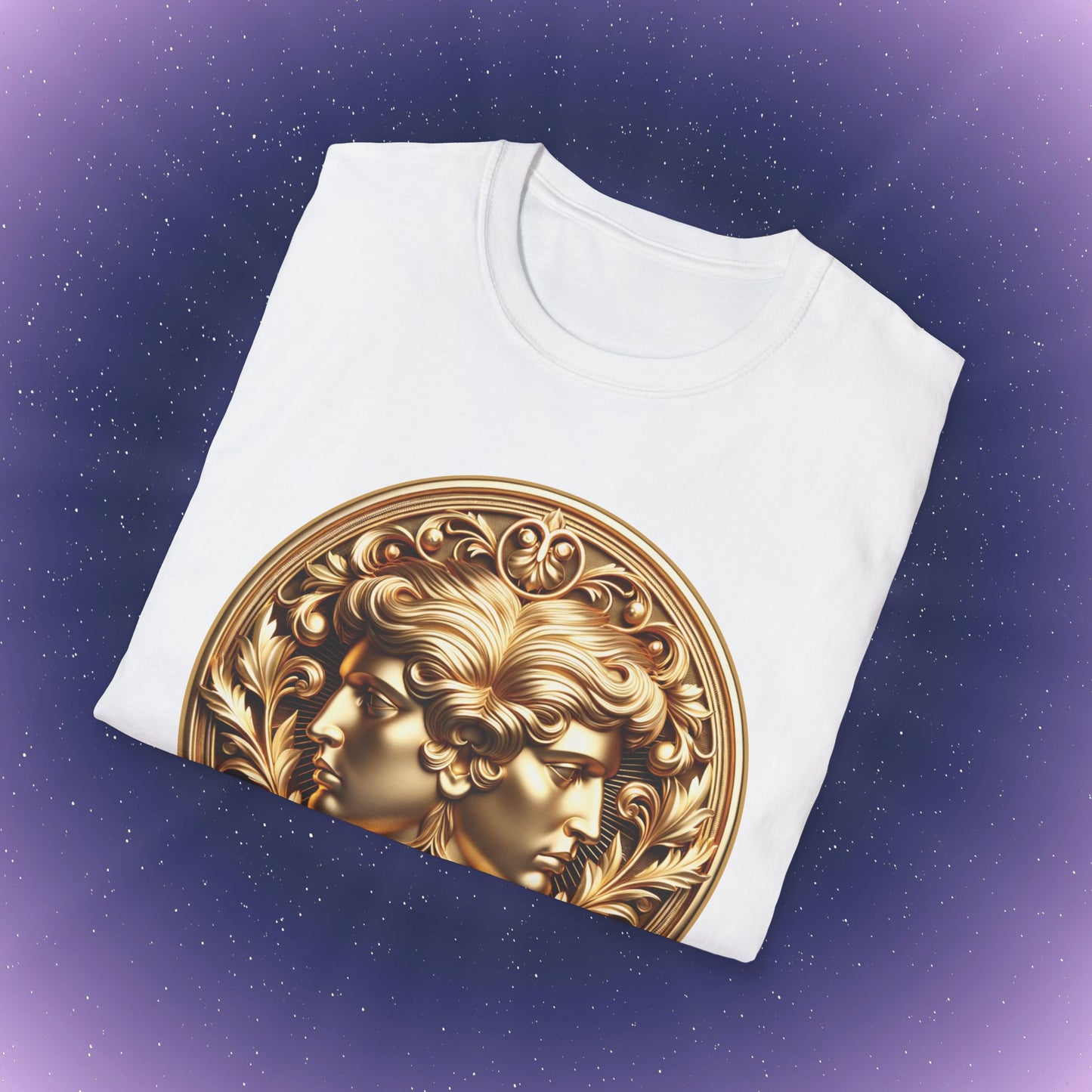 Gemini Gold Zodiac Sign T-Shirt