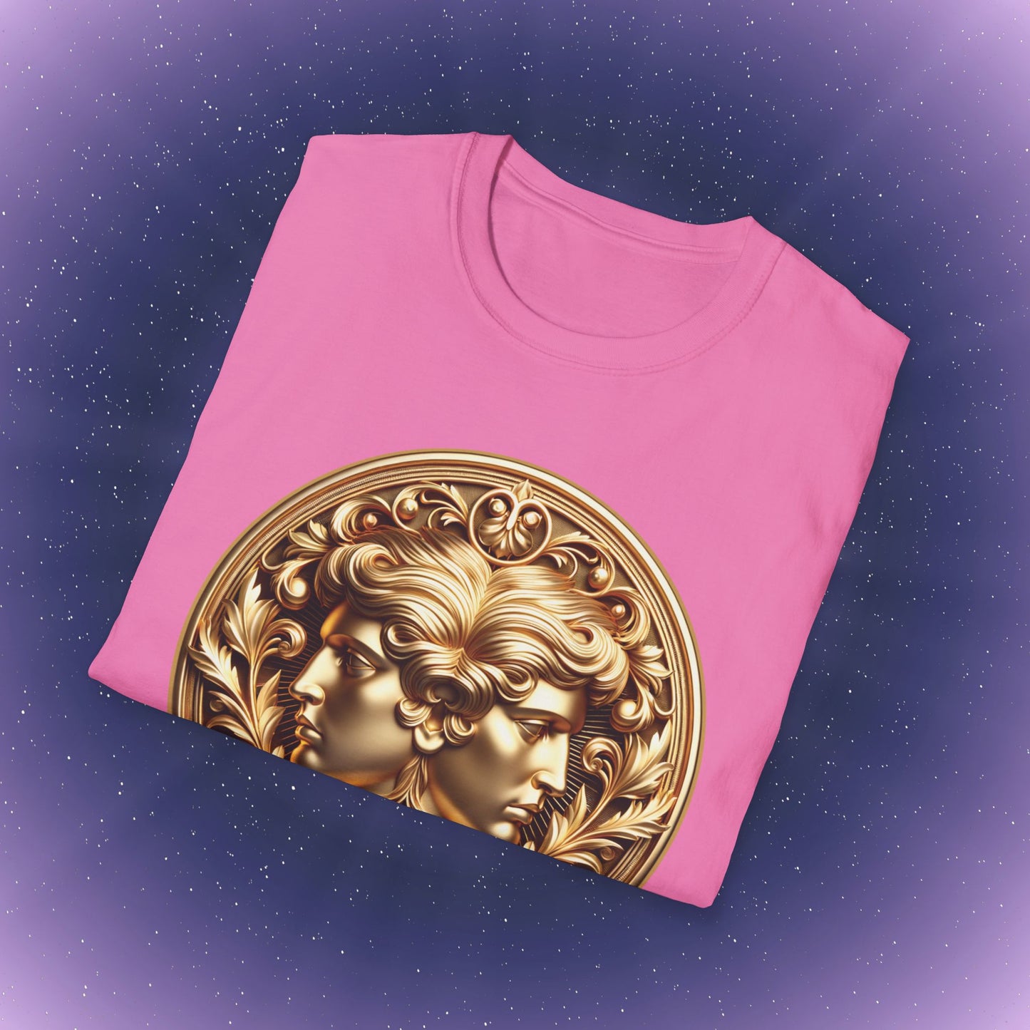 Gemini Gold Zodiac Sign T-Shirt
