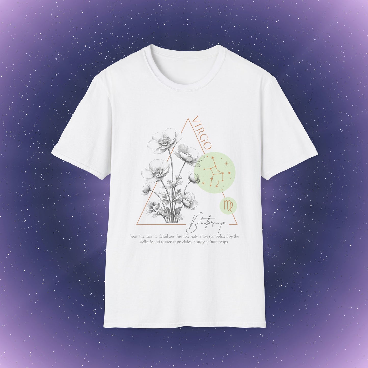 Camiseta con la flor de nacimiento del zodiaco Virgo