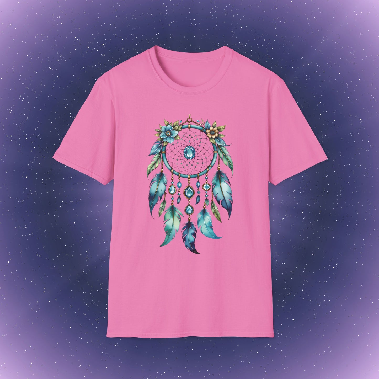 Camiseta con atrapasueños de piedra natal aguamarina de Piscis