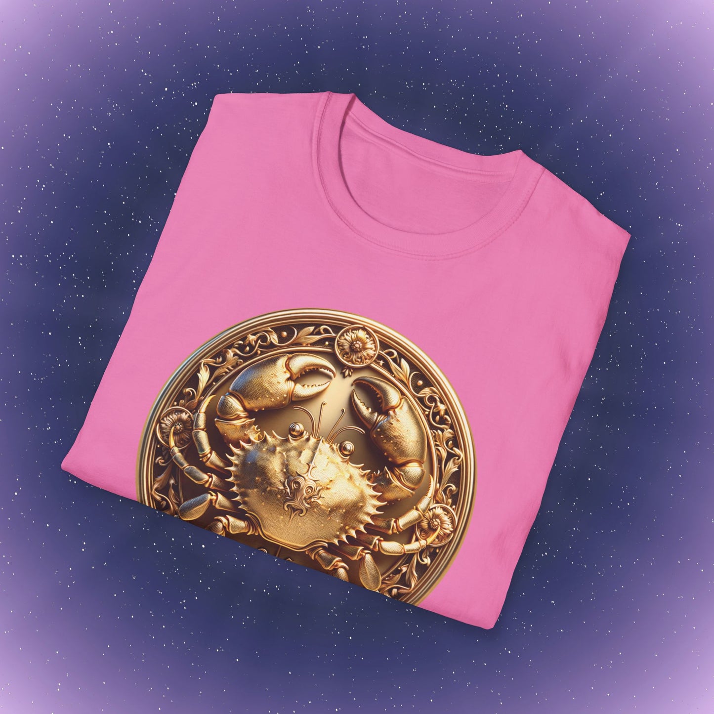Cancer Gold Zodiac Sign T-Shirt