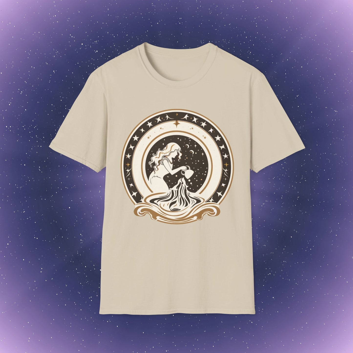 Camiseta bohemia del signo zodiacal Acuario