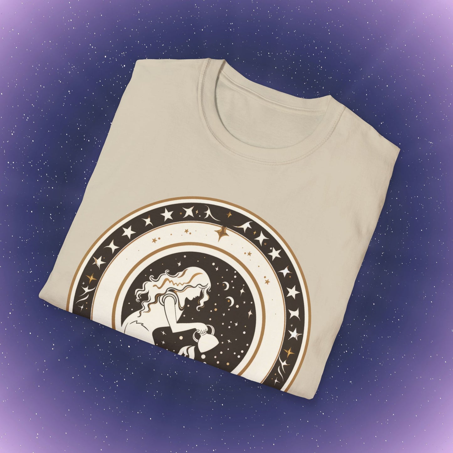 Camiseta bohemia del signo zodiacal Acuario