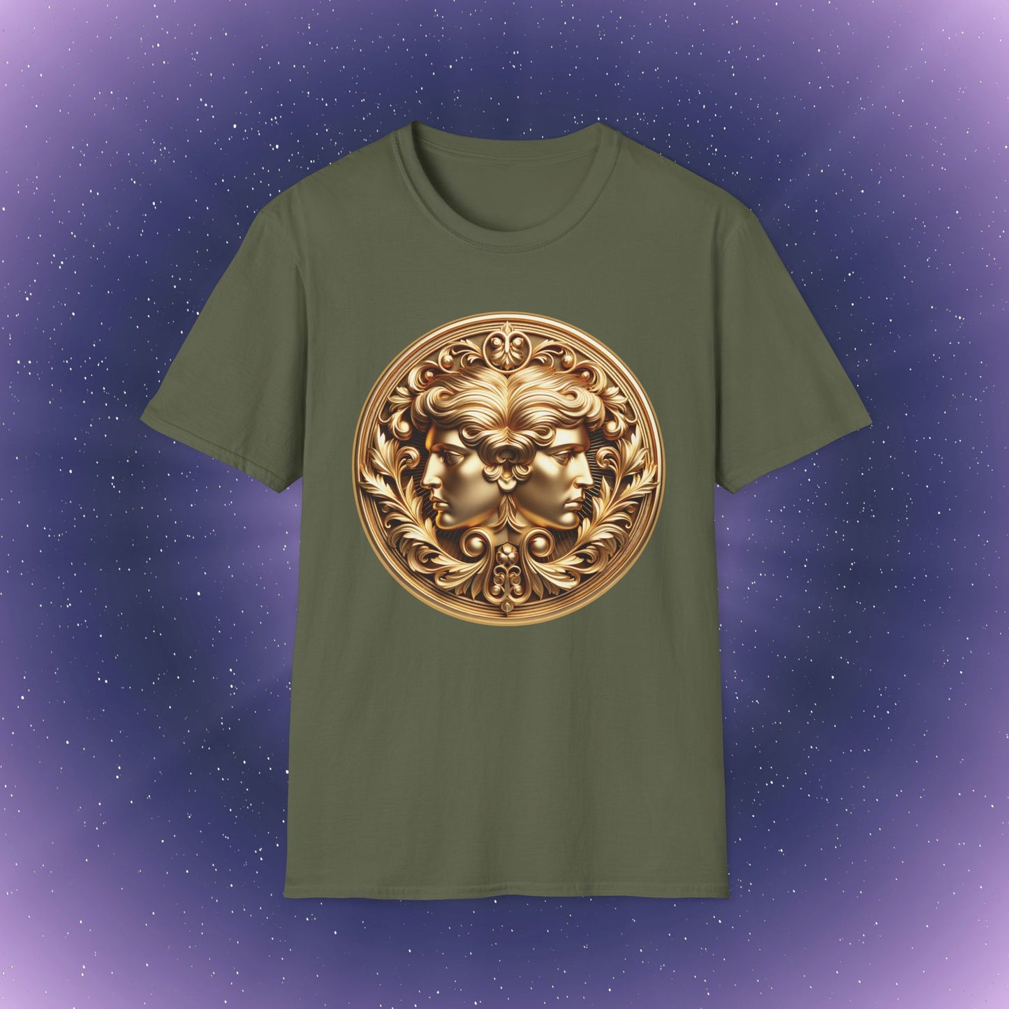 Gemini Gold Zodiac Sign T-Shirt