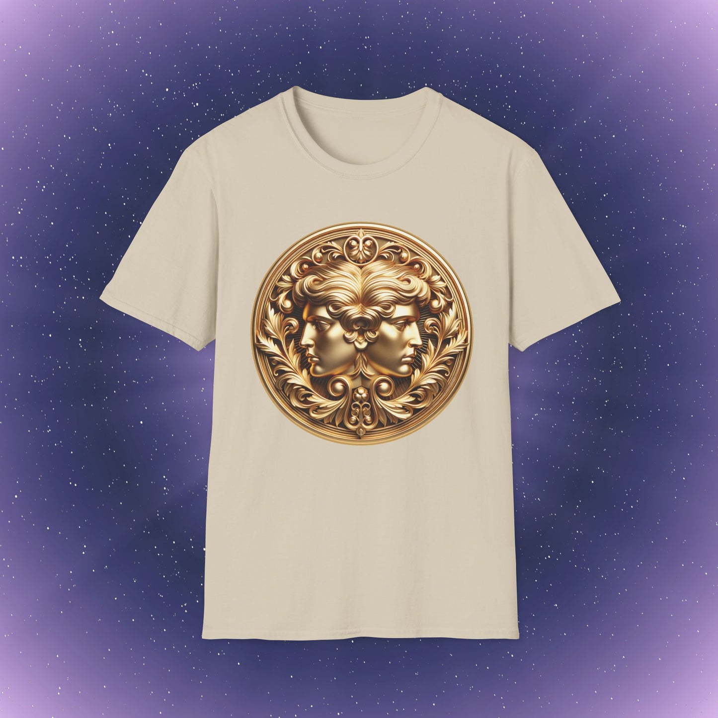 Gemini Gold Zodiac Sign T-Shirt