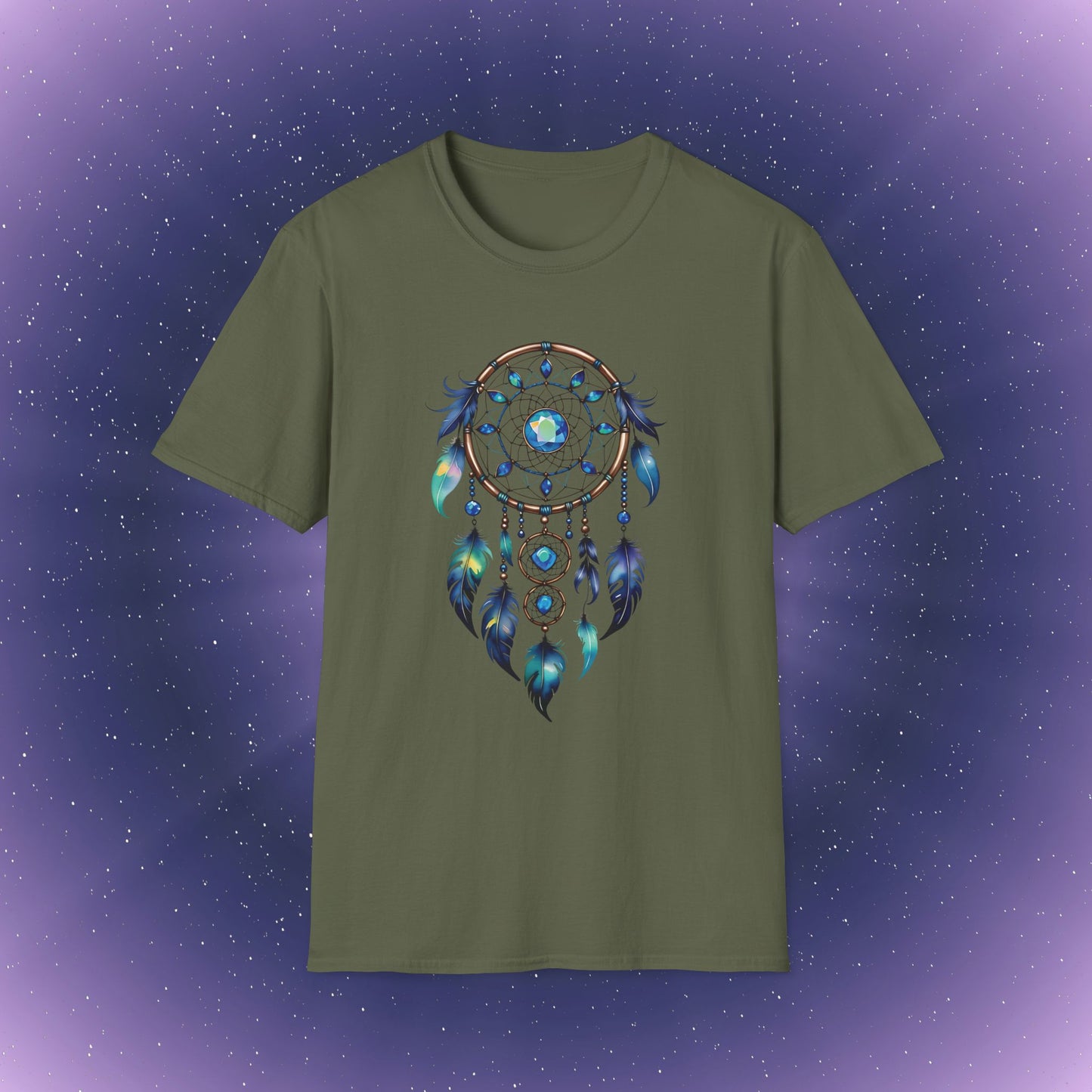 Camiseta con atrapasueños de piedra natal de ópalo de Libra