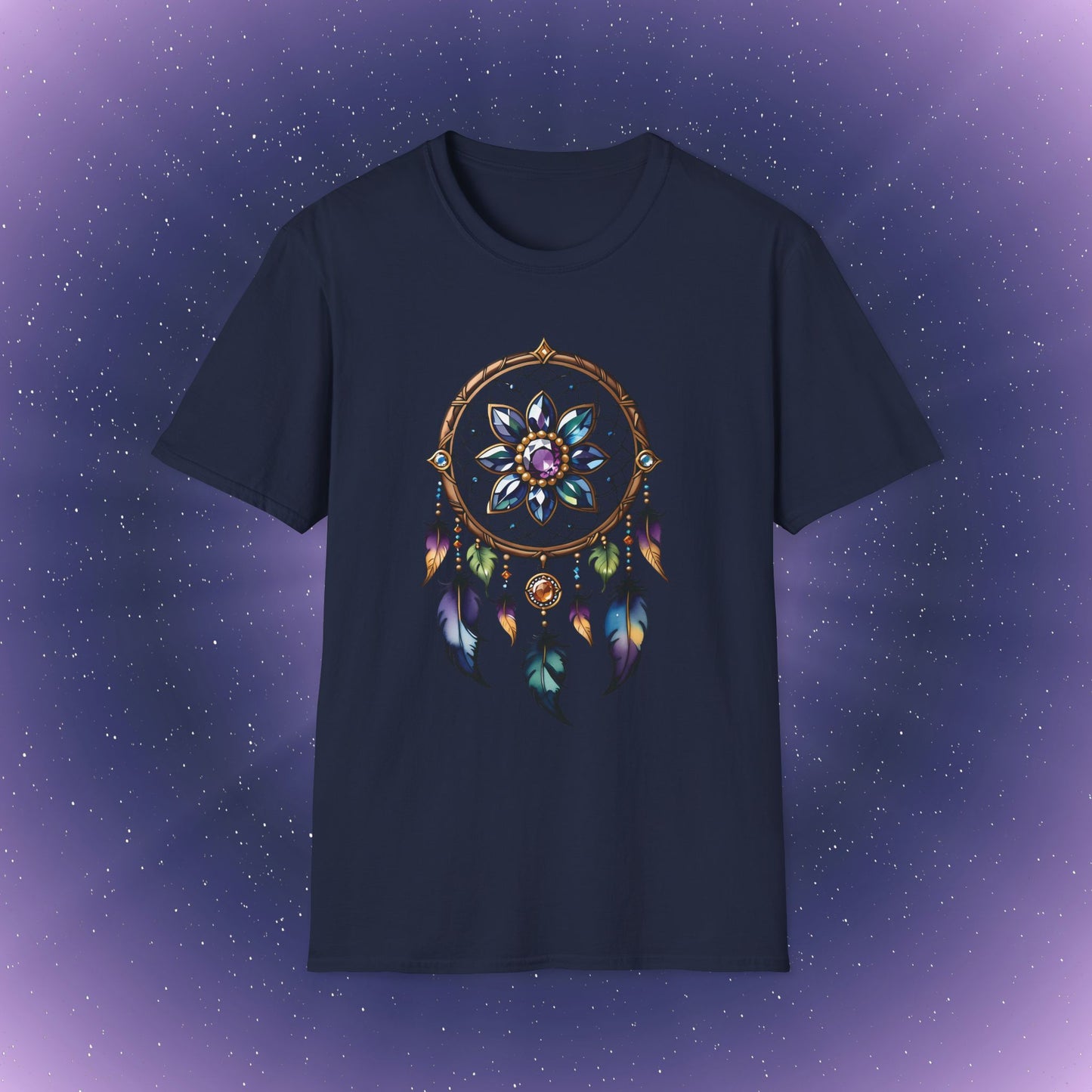 Camiseta con atrapasueños de piedra natal de alejandrita de Géminis