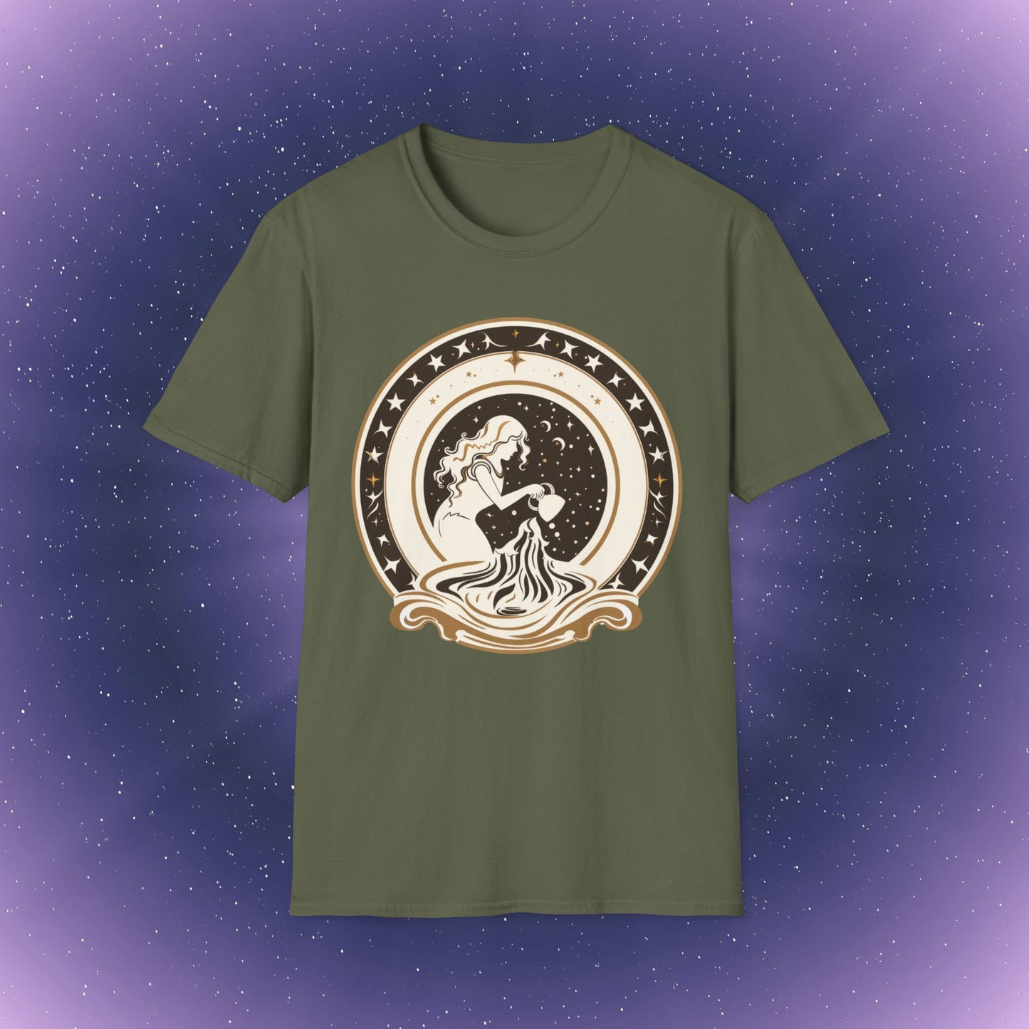Camiseta bohemia del signo zodiacal Acuario